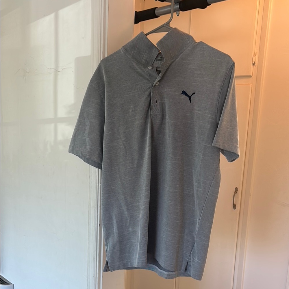 Puma Men's Gray Polo Shirt